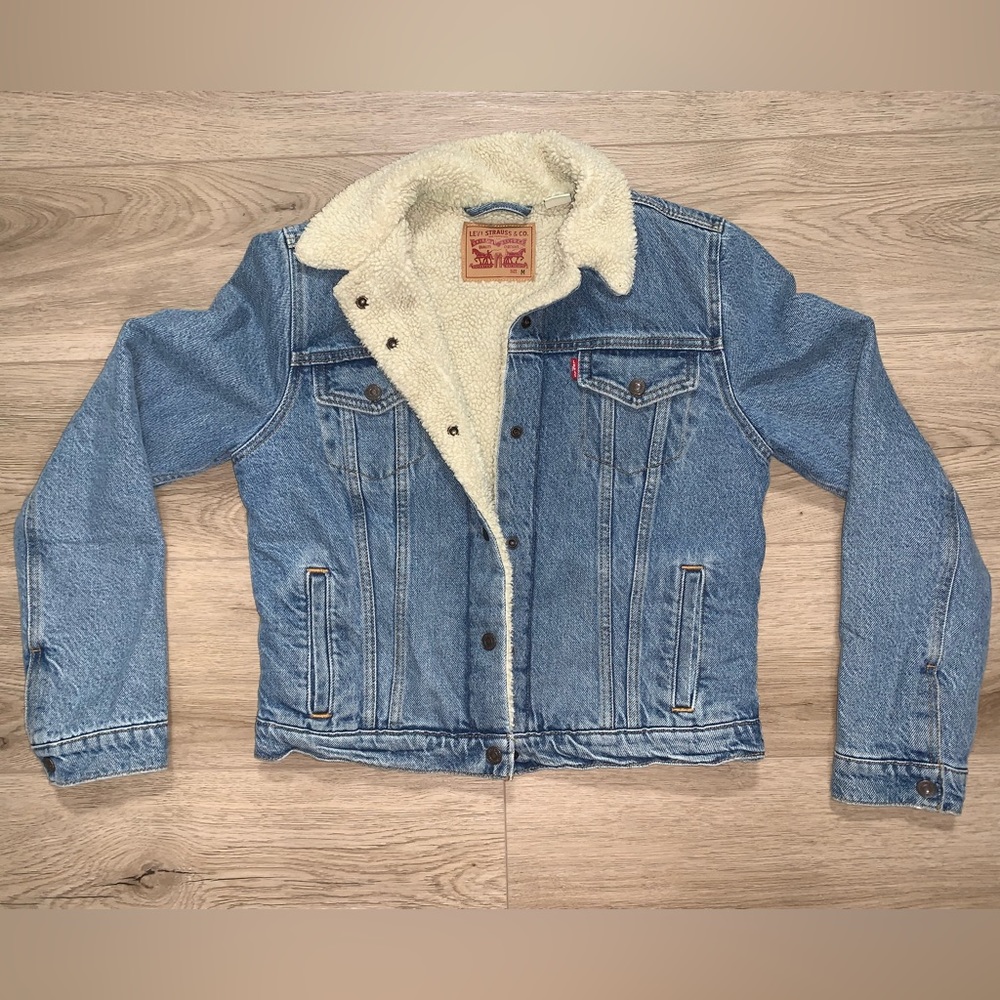 Levi’s Sherpa Lines Denim Trucker Jacket